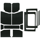 Kit de garniture de pavillon complet DEI 18-23 pour Jeep Wrangler JL 4 portes Boom Mat - 13 pièces - Noir