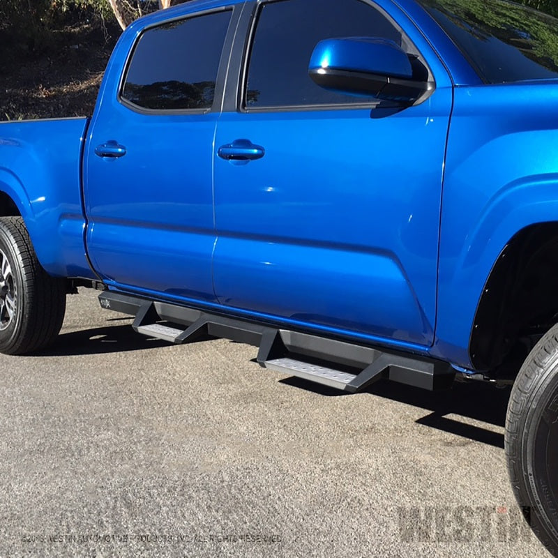 Westin 05-20 Toyota Tacoma Double Cab HDX Stainless Drop Nerf Step Bars - Textured Black