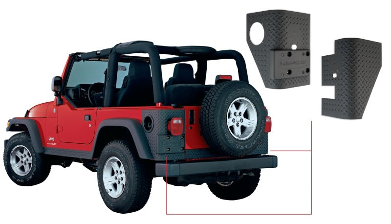 Coins arrière Bushwacker 97-06 Jeep Wrangler Trail Armor - Noir