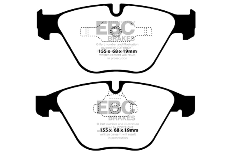 Plaquettes de frein avant Redstuff EBC 11+ pour BMW Z4 3.0 Twin Turbo iS (E89)