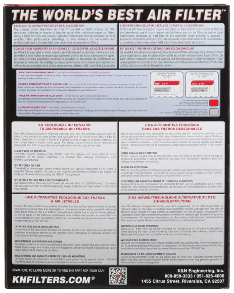 Filtre à air K&amp;N Kawasaki ZX7 Ninja 89-90