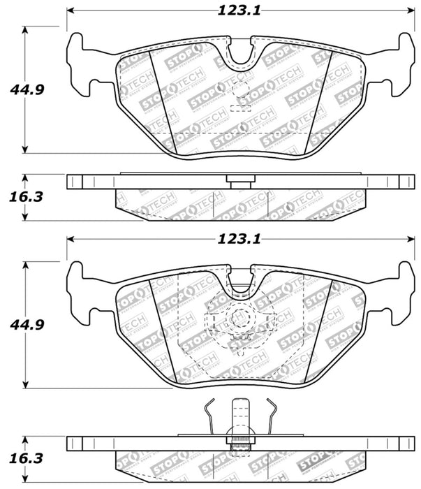 Plaquettes de frein arrière Street Performance StopTech Performance pour BMW M3 87-99 / M5 89-93 / Z3 98-02