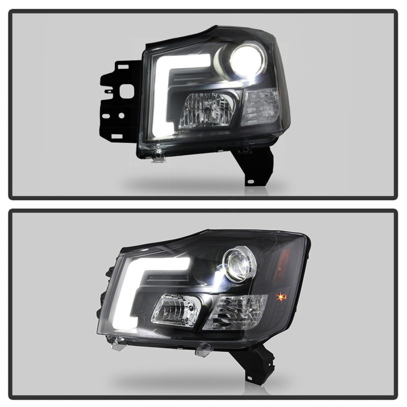 Spyder 04-15 Nissan Titan High-Power LED Module Equipped Headlights - Black (PRO-YD-NTI04PL-BK)