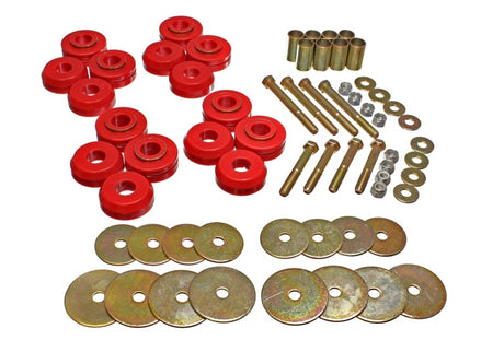 Support de carrosserie Energy Suspension Bronco avec matériel - Rouge