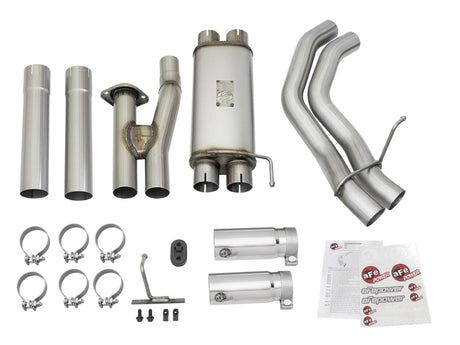 Échappement arrière de catalyseur aFe POWER Rebel Series 3 pouces 409 SS avec embouts polis 17 Ford F-150 Raptor V6-3,5 L