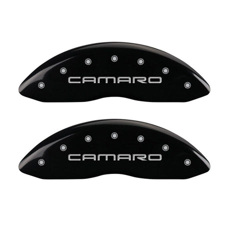 Couvre-étriers MGP 4 gravés à l'avant Gen 4/Camaro gravés à l'arrière Gen 4/SS finition noire argent ch