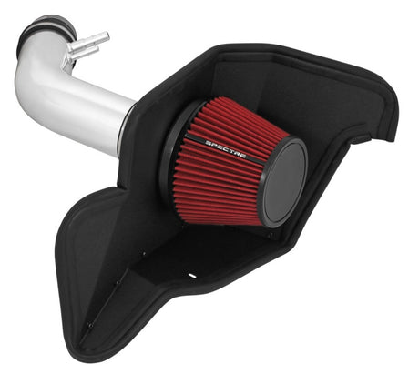 Kit d'admission d'air Spectre 15-16 Ford Mustang V6-3.7LF/I - Poli avec filtre rouge