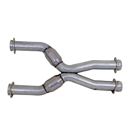BBK 79-04 Mustang Coyote Swap Short Mid X Pipe avec convertisseurs catalytiques 3.0 pour collecteurs à tube long BBK