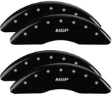 MGP 4 Caliper Covers Engraved Front & Rear 2019+ Ram 2500/3500 Black Finish Silver MGP Logo