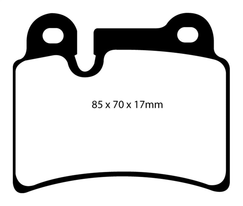 EBC 06-09 Volkswagen Touareg 3.6 (2 trous d'épingle en haut de la plaque arrière) Plaquettes de frein arrière Redstuff