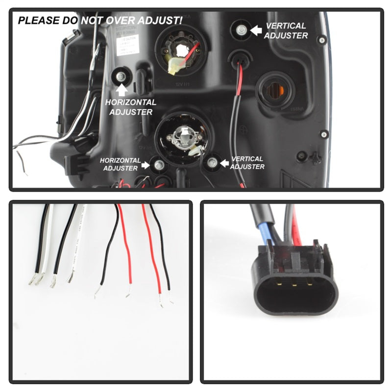 Phares de projecteur Spyder GMC Yukon 07-14/GMC Yukon XL 07-14 LED Halo LED Chrome PRO-YD-GY07-HL-C