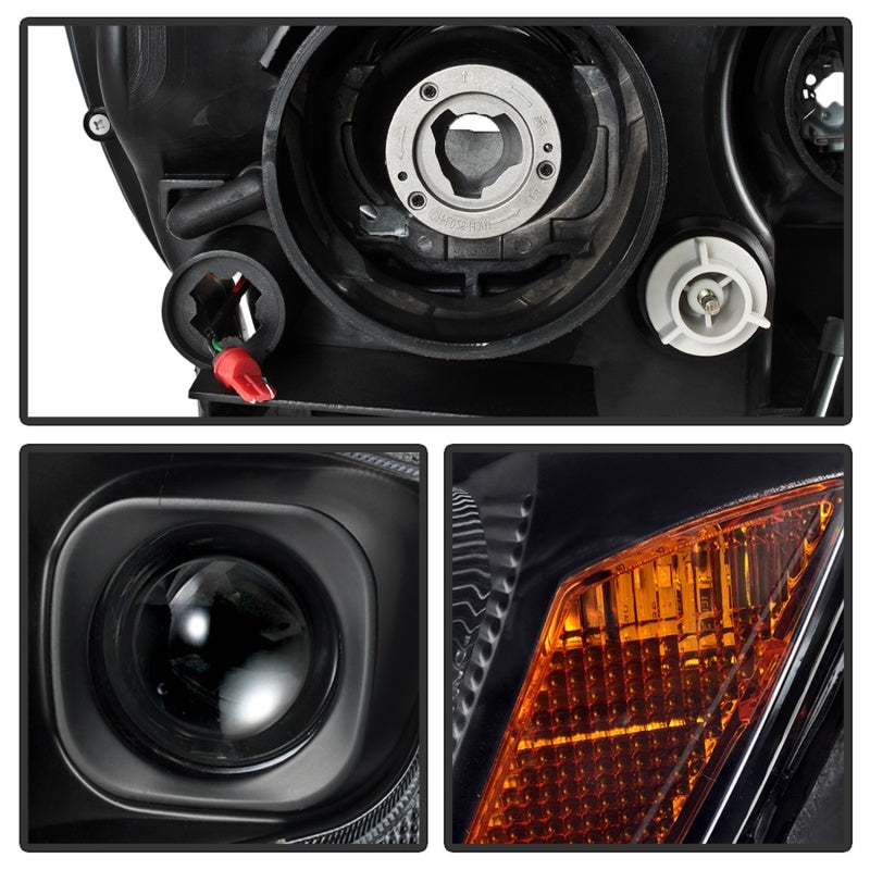 Jeep Grand Cherokee Spyder 11-13 - Phares de projet Light Bar - Modèle Halo - Noir - PRO-YD-JGC11-LB-BK