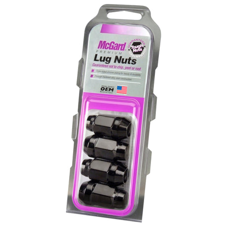 Écrou de roue hexagonal McGard (siège conique bombé) 1/2-20 / 3/4 Hex / 1,45 po de longueur (paquet de 4) - Noir