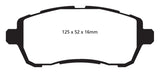 Plaquettes de frein avant EBC 10+ pour Ford Fiesta 1,6 L (sauf ST) Yellowstuff