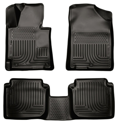 Revêtements de sol noirs Husky Liners 2011 Hyundai Elantra WeatherBeater Combo
