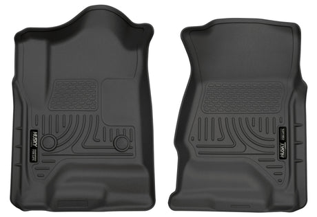 Revêtements de sol avant noirs Husky Liners 14 pour Chevrolet Silverado 1500/GMC Sierra 1500 WeatherBeater