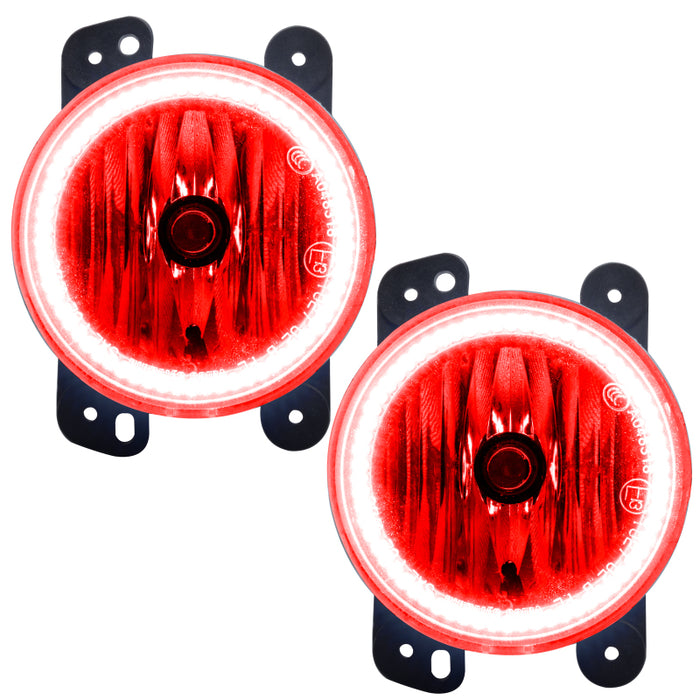 Oracle Lighting 10-15 Jeep Wrangler JK Feux antibrouillard à LED pré-assemblés - Rouge VOIR LA GARANTIE