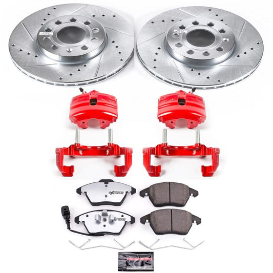 Power Stop 10-12 Audi A3 Front Z26 Street Warrior Brake Kit w/Calipers