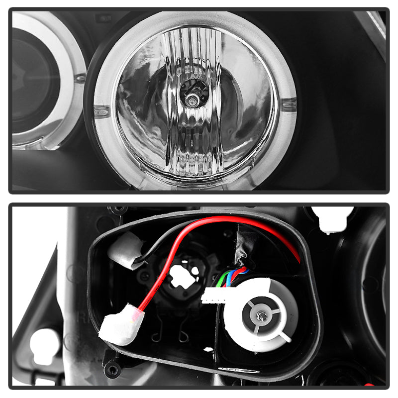 Spyder BMW E90 3-Series 06-08 Projector LED Halo Amber Reflector Rplc Bulb Blk PRO-YD-BMWE9005-AM-BK