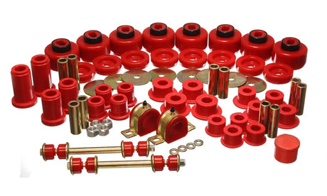 Ensemble de bagues principales Hyper-flex rouges pour suspension Energy 01-06 Chevy Silverado 4WD
