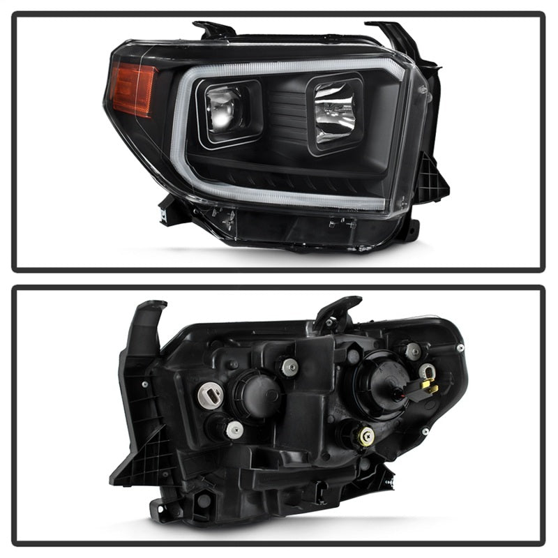 Phares de projecteur à barre lumineuse à DEL DRL xTune 14-17 pour Toyota Tundra - Noir (PRO-JH-TTU14-LB-BK)