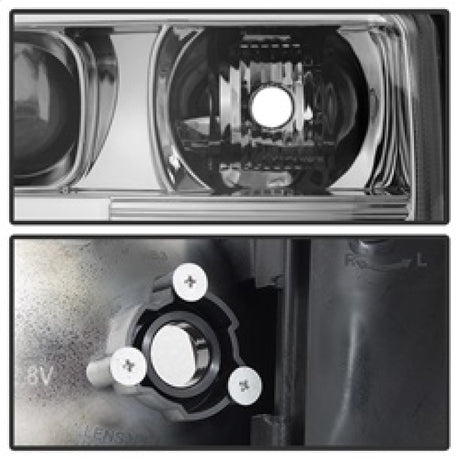 Phares de projecteur Spyder GMC Sierra 1500/2500/3500 99-06 V2 - DRL - Chrome PRO-YD-CDE00V2-LB-C