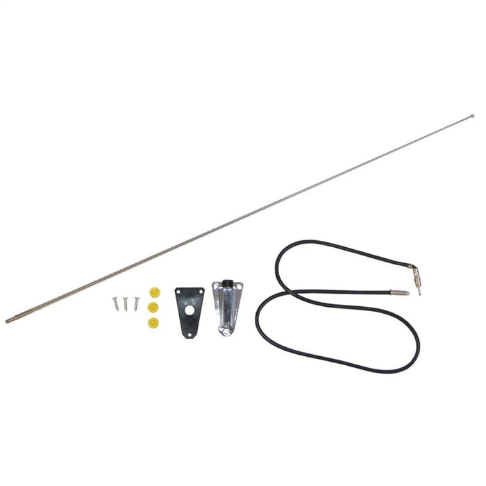 Kit d'antenne chromée Omix 76-95 Jeep CJ et Wrangler