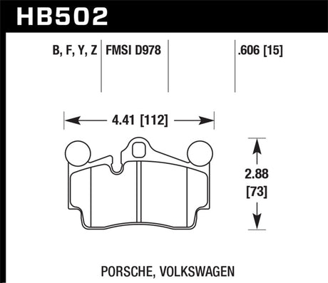 Plaquettes de frein arrière pour Audi Q7 Premium HPS 5.0 2007-2014 Hawk
