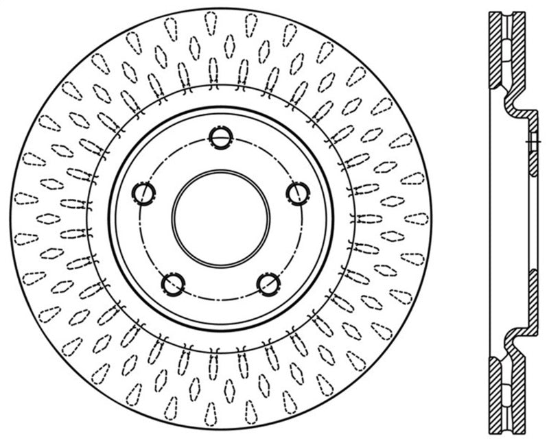Rotor avant gauche percé StopTech 12-20 Dodge Grand Caravan Sport