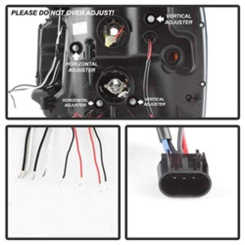 Phares de projecteur Spyder GMC Yukon 07-14/GMC Yukon XL 07-14 LED Halo LED Chrome PRO-YD-GY07-HL-C