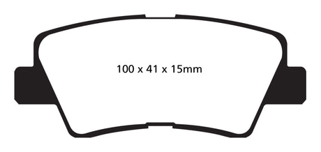 EBC 09-11 Hyundai Azera 3.3 Redstuff Rear Brake Pads