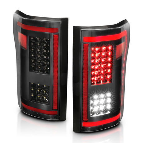 Feux arrière à LED ANZO 15-17 Ford F-150 noirs avec séquentiel