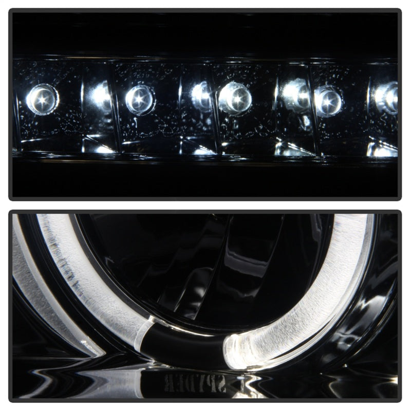 Phares de projecteur Spyder Toyota Tundra 07-13 LED Halo LED Smke PRO-YD-TTU07-HL-SM
