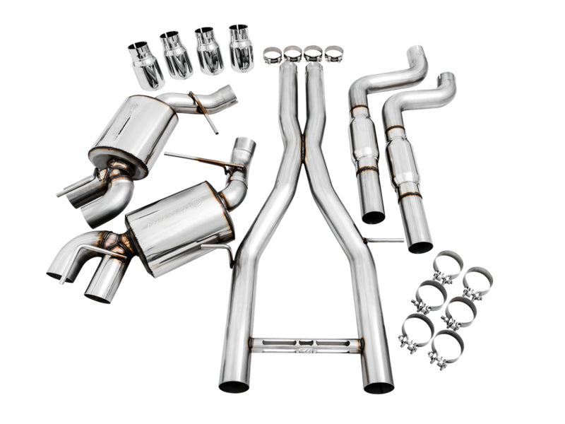 AWE Tuning 16-19 Chevy Camaro SS Res Cat-Back Exhaust - Édition Touring (Quad Chrome Silver Tips)