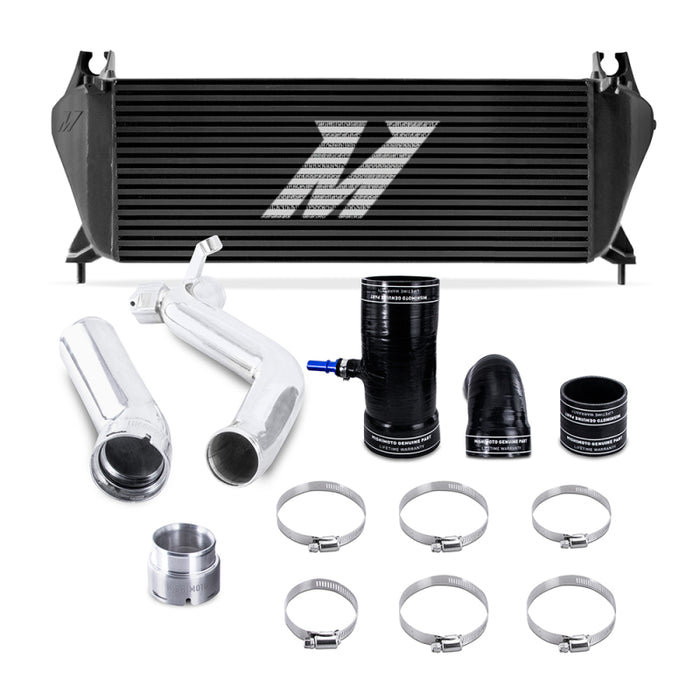 Kit refroidisseur intermédiaire EcoBoost Mishimoto 19+ pour Ford Ranger 2,3 L - Noir + tuyaux polis