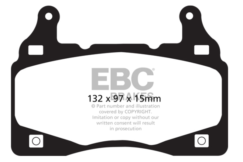 Plaquettes de frein avant EBC 11-15 Chevrolet Camaro (5e génération) 6.2 Yellowstuff