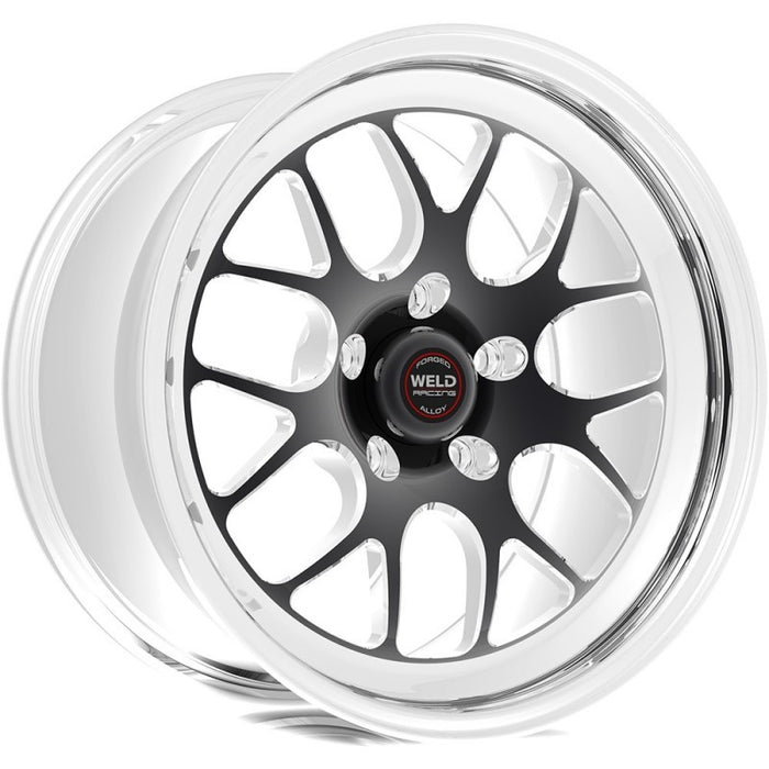 Roue noire Weld S77 18 x 10,5 / 5 x 4,5 BP / 6,6 po BS (plaquette haute) - Sans verrou de talon