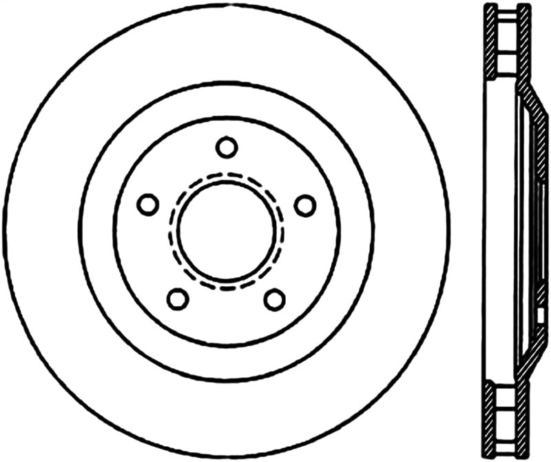 Stoptech 97-04 Chevy Corvette Left Front CRYO-STOP Rotor