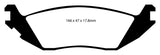 Plaquettes de frein arrière EBC 06-09 Chrysler Aspen 4.7 Greenstuff