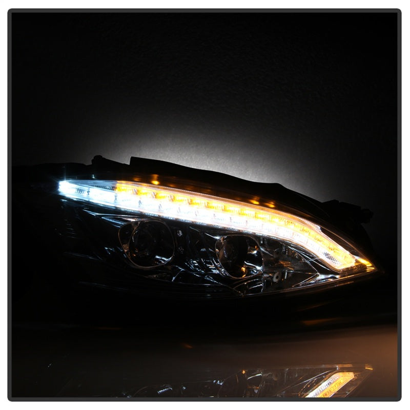 Phares Spyder Mercedes W221 Classe S 07-09 - Modèle HID uniquement - Chrome PRO-YD-MBW22107-HID-DRL-C