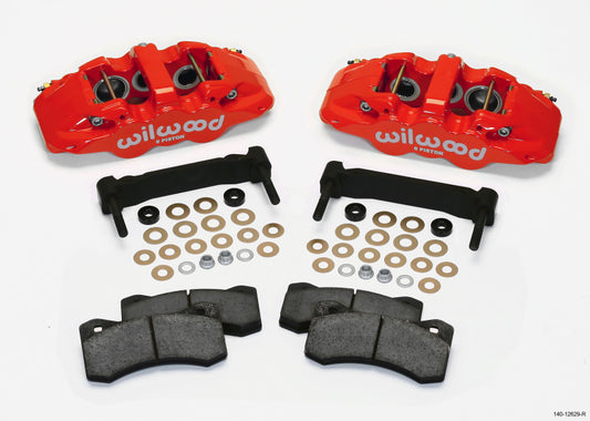 Wilwood AERO6 Front Caliper & Bracket Kit - Red 97-13 C5/C6 Corvette w/ OEM HD/Z51 Rotors