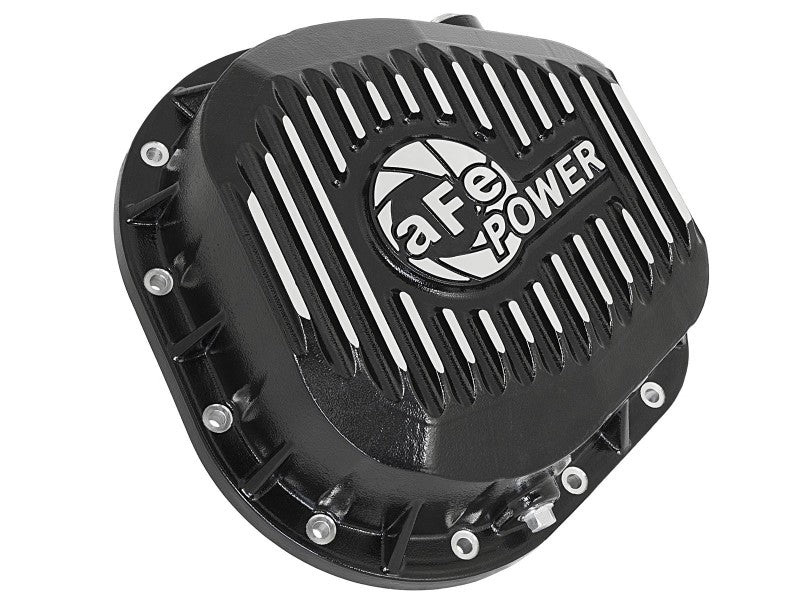 Kit de couvercle de différentiel arrière aFe Pro Series noir avec huile pour engrenages 86-16 Ford F-250/F-350 V8 7,3 L/6,0 L/6,4 L/6,7 L