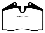 Plaquettes de frein avant EBC 89-95 Ferrari 348 3.4 Bluestuff