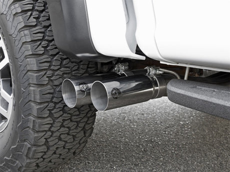 Échappement arrière de catalyseur aFe POWER Rebel Series 3 pouces 409 SS avec embouts polis 17 Ford F-150 Raptor V6-3,5 L