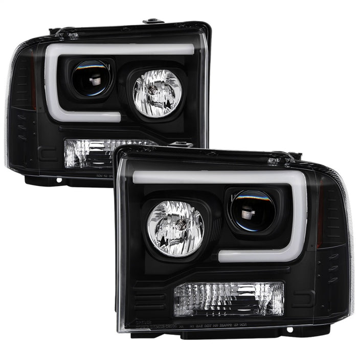 Phares de projecteur Spyder Ford F250/350/450 05-07 - Barre lumineuse DRL LED - Noir PRO-YD-FS05V2-LB-BK