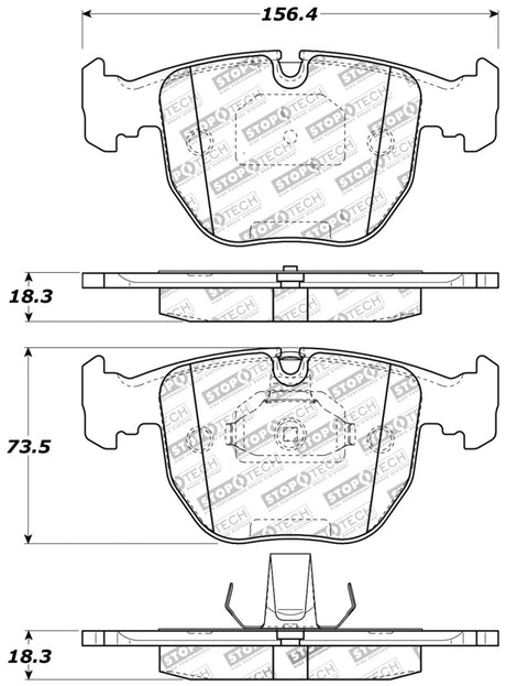 StopTech Performance 00-04 BMW M5 E39 / 00-06 X5 / 03-05 Range Rover HSE Front Brake Pads