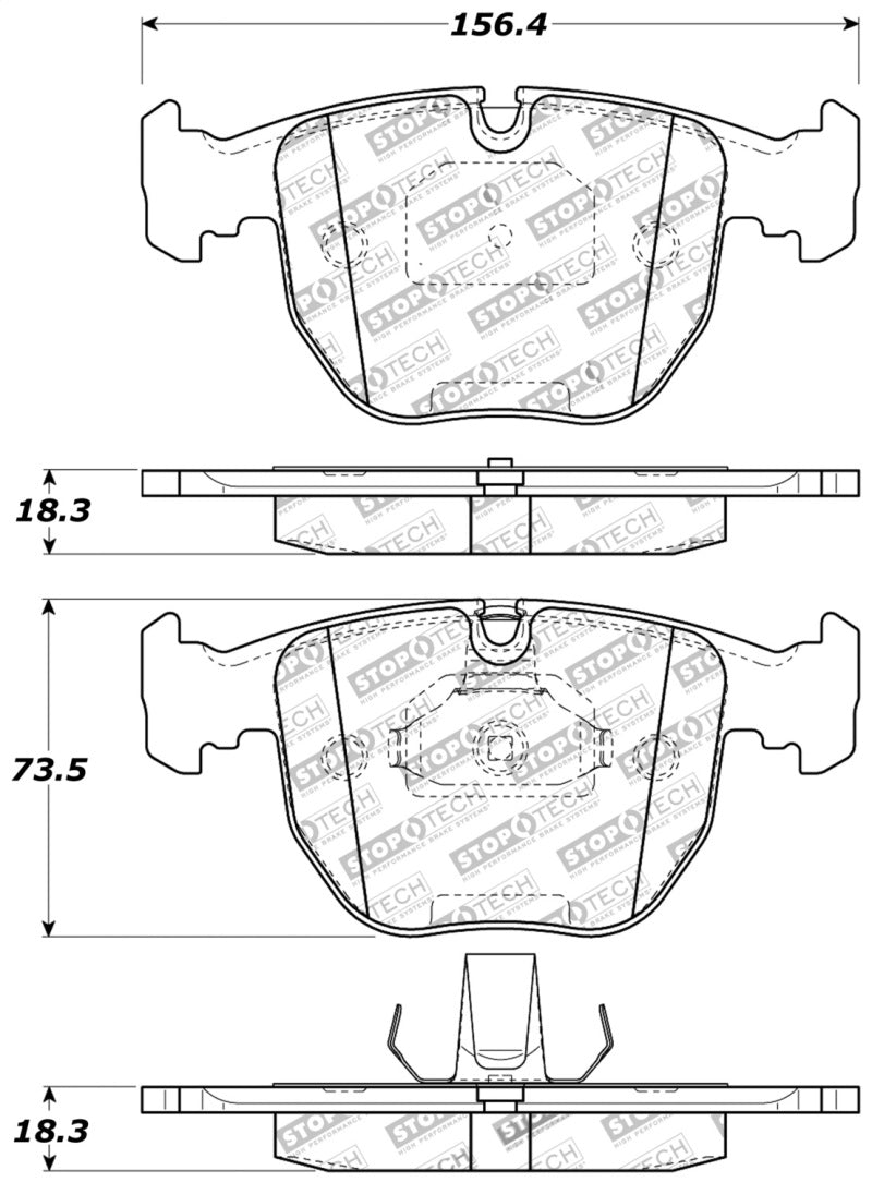 Plaquettes de frein avant StopTech Performance 00-04 BMW M5 E39 / 00-06 X5 / 03-05 Range Rover HSE