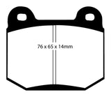 Plaquettes de frein arrière Yellowstuff EBC 03-04 Infiniti G35 3.5 (manuelle) (Brembo)