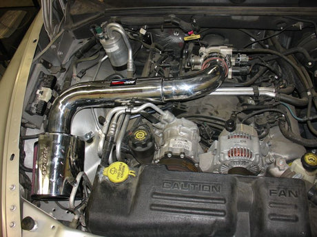 Injen 00-04 Dakota 4,7 L V8 (sans régulateur de vitesse) Power-Flow (avec bouclier thermique en plaque de diamant) Polishe