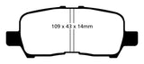 Plaquettes de frein arrière EBC 05-09 Buick Allure (Canada) 3.6 Yellowstuff